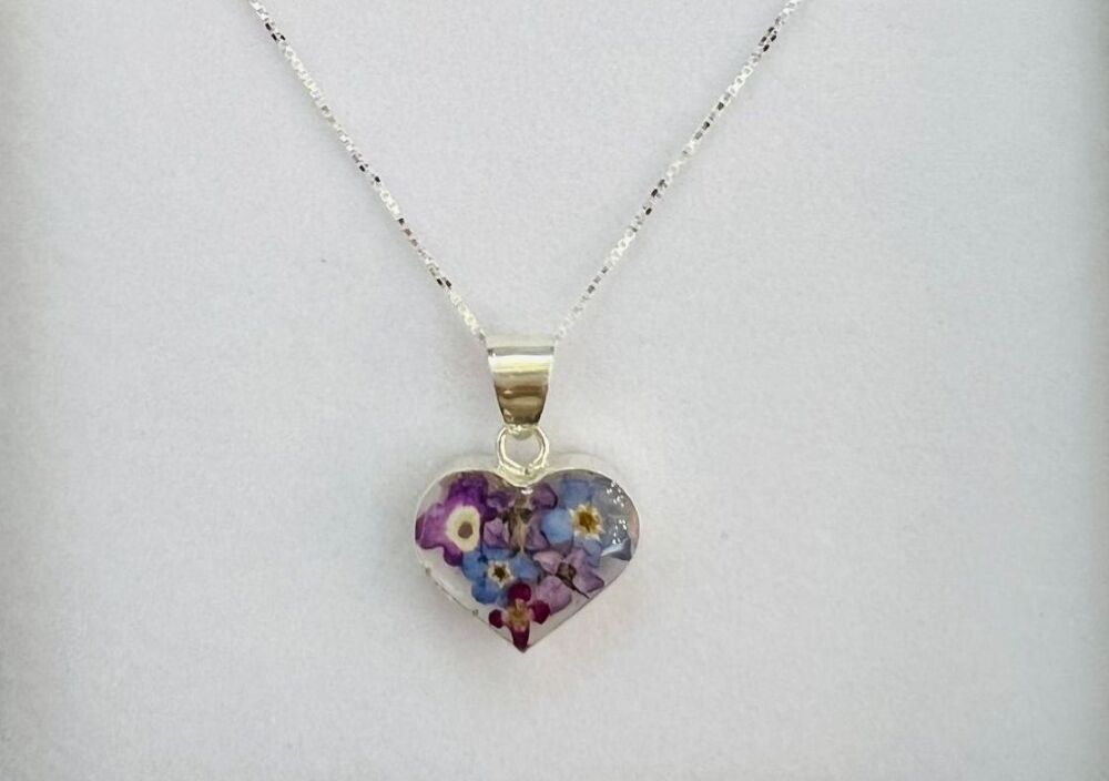 Purple Haze Small Heart Pendant 925