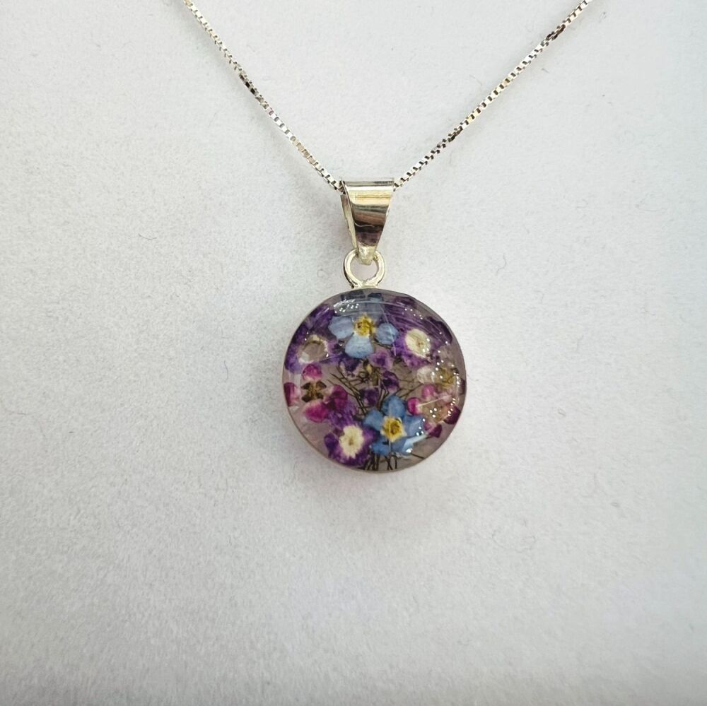 Purple Haze round Pendant Small 925