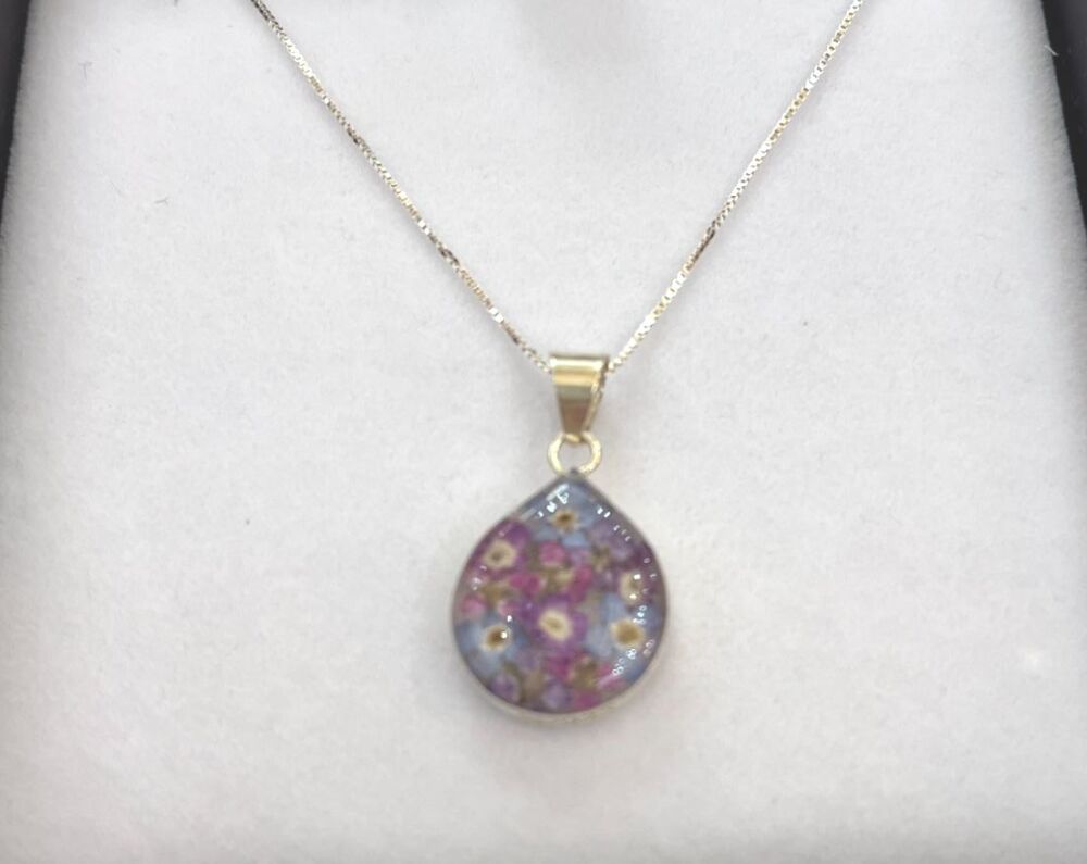 Purple Haze Teardrop Pendant Medium 925