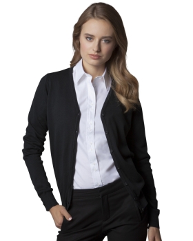 Kustom Kit Ladies' Arundel Long Sleeve V-Neck Cardigan