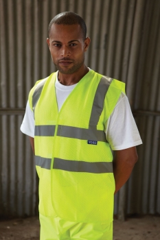 Yoko Hi-Vis Open Mesh Waistcoat