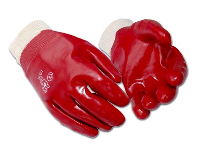 HYM090 Hymac PVC Knit Wrist Gloves (red)