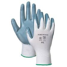 PWA310 Portwest Flex Grip Nitrile Palm Gloves Polyester Shell