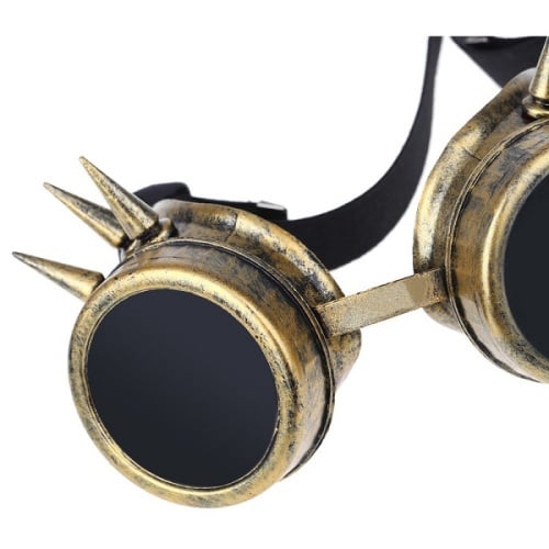 Vintage Steampunk Spike Goggles - Antique Bronze