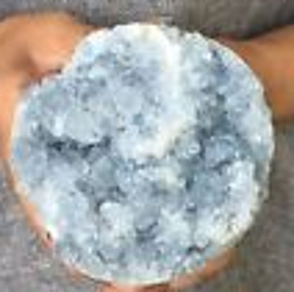 Very Large Powerful Dreamy Blue Celestite Crystal Sphere  Geode- Angelic En