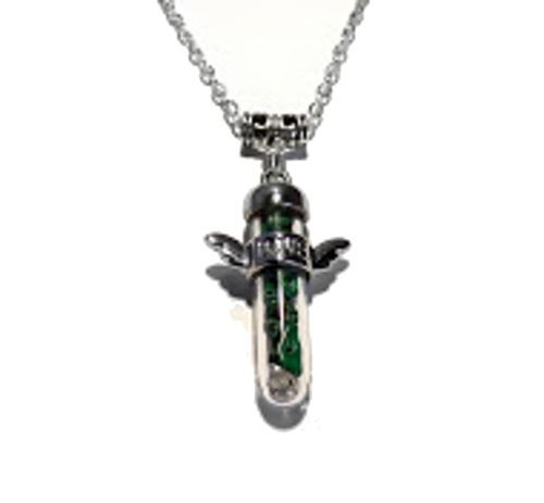 Powerful Malachite Crystal Chakra Healing Guardian Love Angel Wing Pendant