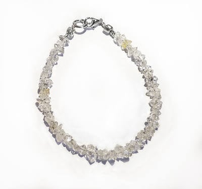 6 - 8mm Herkimer Diamond Crystal Bracelets  Length 8 inches long - Stay in 