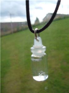 10 SMALL BOTTLE PENDANT CRYSTALS SPELLS SACRED SYMBOLS = MAKE YOUR OWN PEND