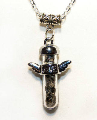Large Astrophyllite Crystal Chakra Healing Love Angel Wing Pendant Box & Ch