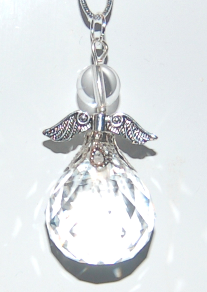  Pretty Angel Suncatcher Facetted Crystal Xmas Tree Decoration Car or Bag Charm