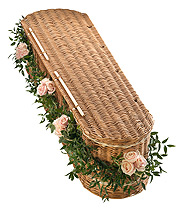 Pink Rose Coffin Garland.