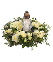 Rose Wreath with Lantern.