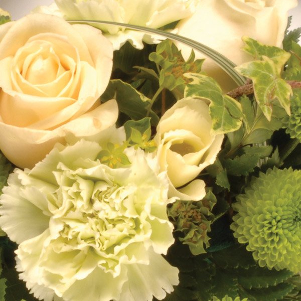 aa classic wreath green and cream