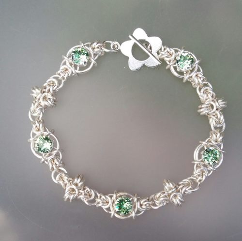 Chainmaille Swarovski Sweetheart Bracelet Tutorial