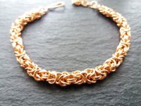 Solid Bronze Byzantine Bracelet