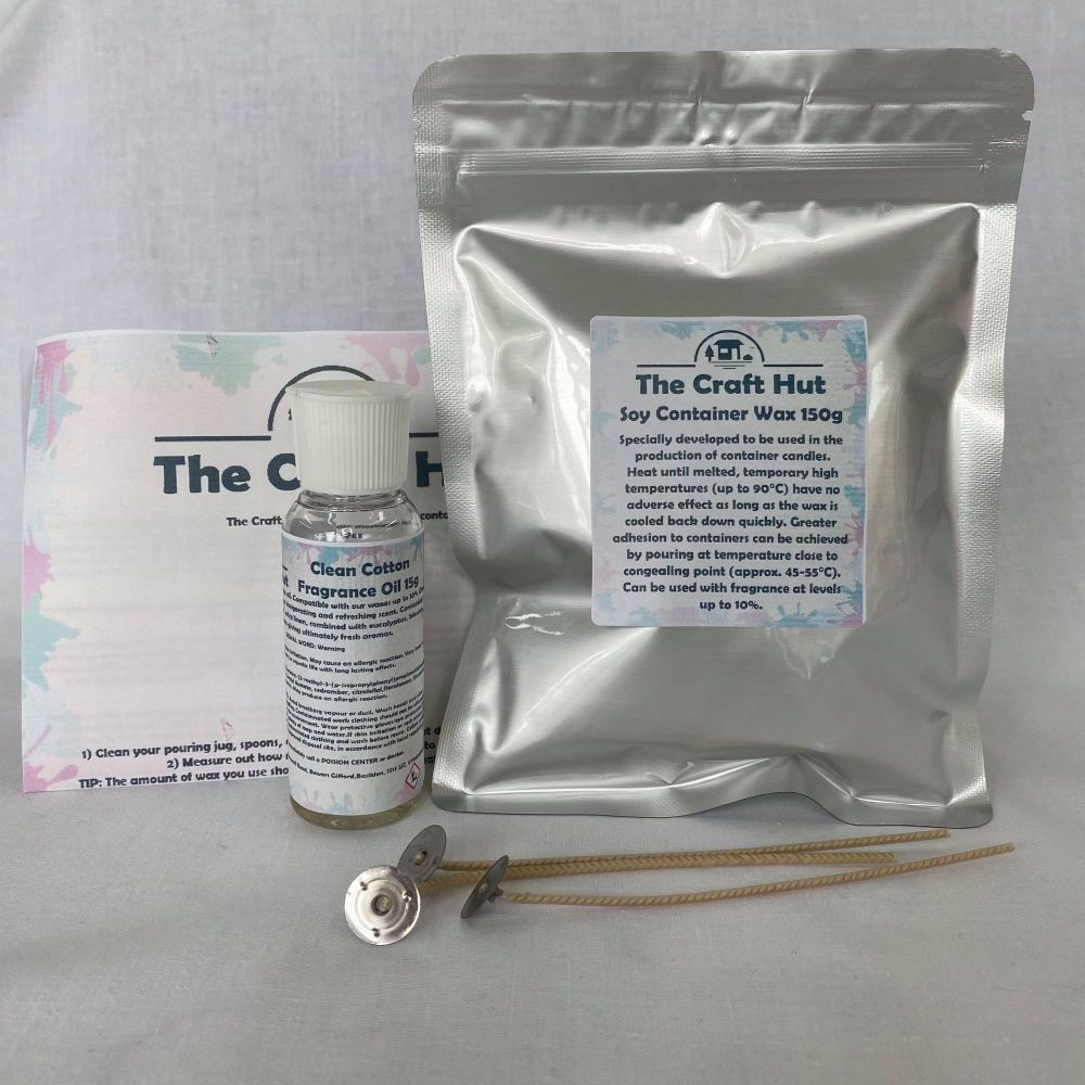 150g Beginner Candle Making Kit: Clean Cotton