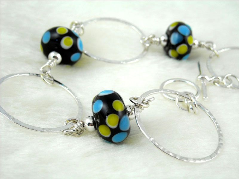 Polka Dot Hooped Charm Bracelet - ZMB031