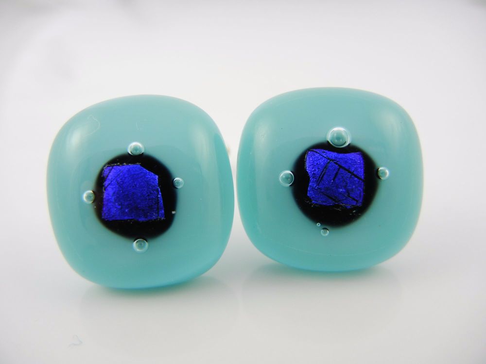 Light Blue & Dark Blue Dichroic Cufflinks - CufZM01