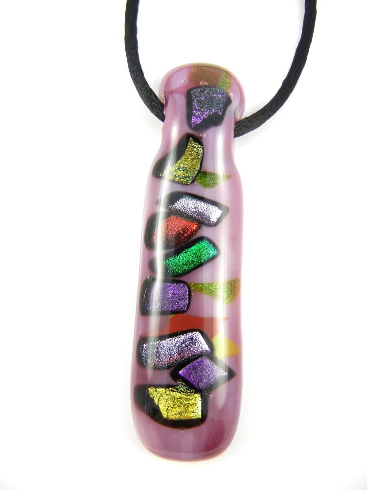 Cranberry Craze Glass Pendant - ZMP071 - Graffiti Collection