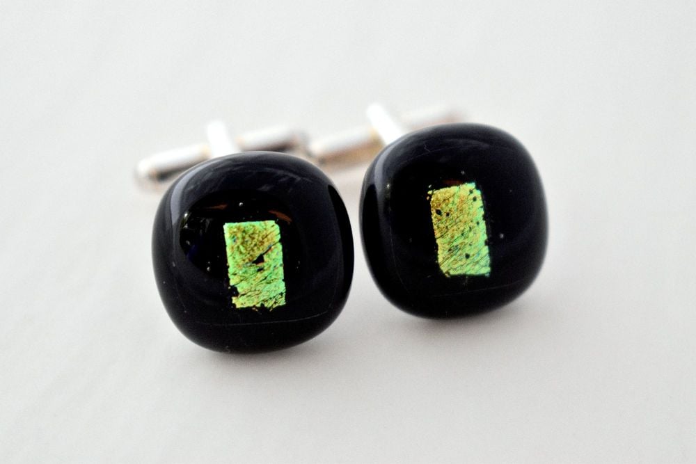 Black and Dichroic Cufflinks - CufZM08