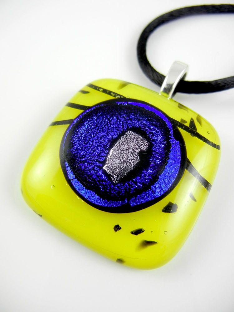 Yellow Fused Glass Pendant - ZMP126 - Iris Collection