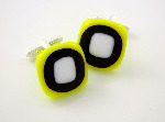 Yellow/White Bullseye Cufflinks - CufZM032