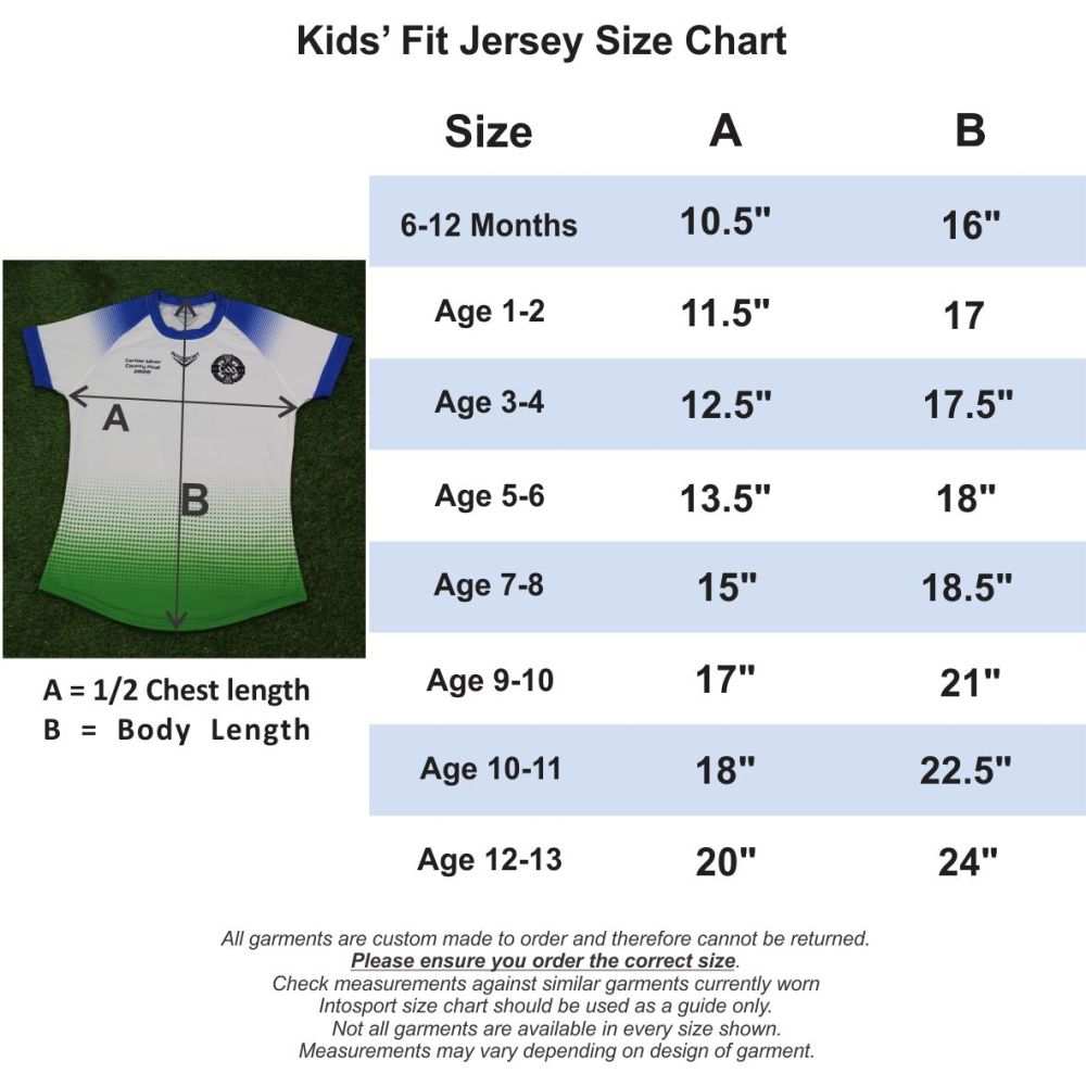 Jersey Sizing