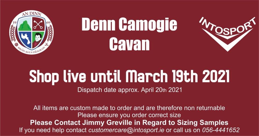 DENN CAMOGIE - CAVAN - ONLINE SHOP STORYBOARD WEBSITE BANNER