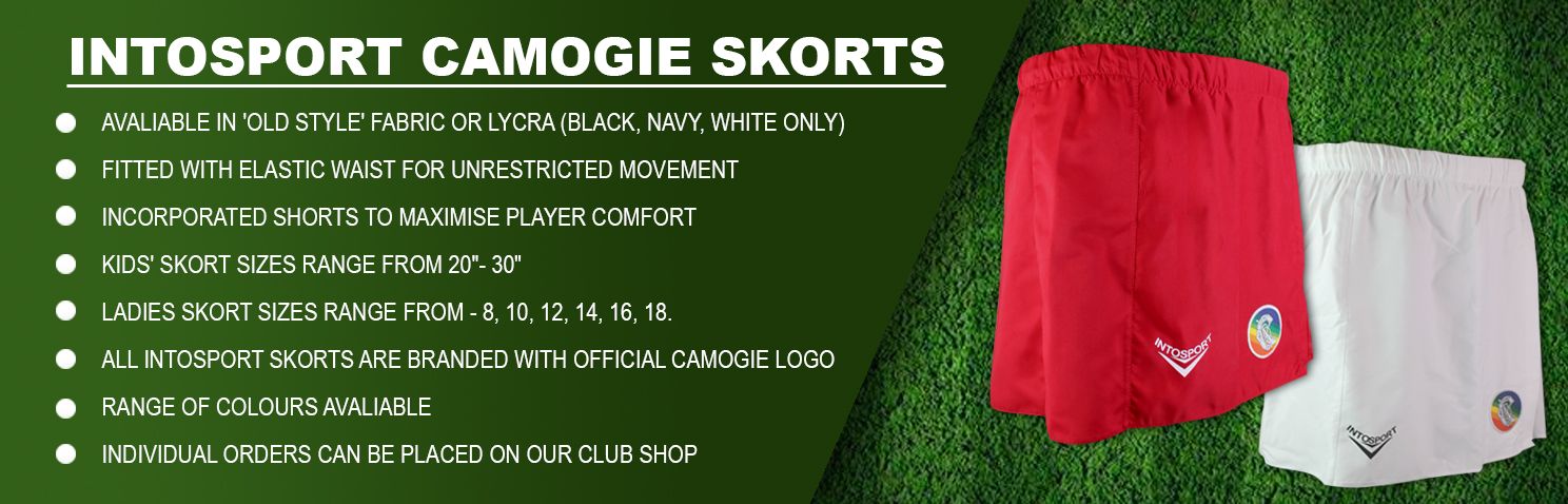 Camogie Skorts | GAA Skorts | Camogie Shorts | Teamwear 