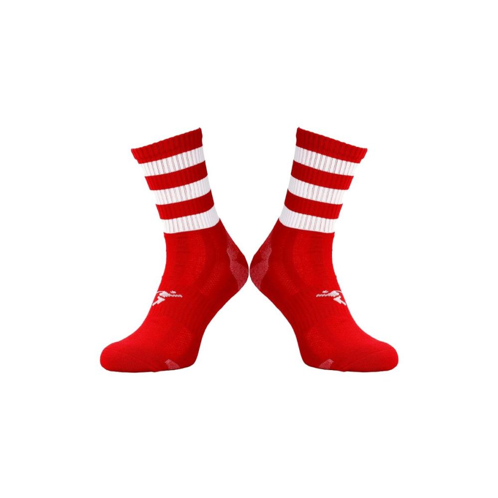 Red / White Midi Socks