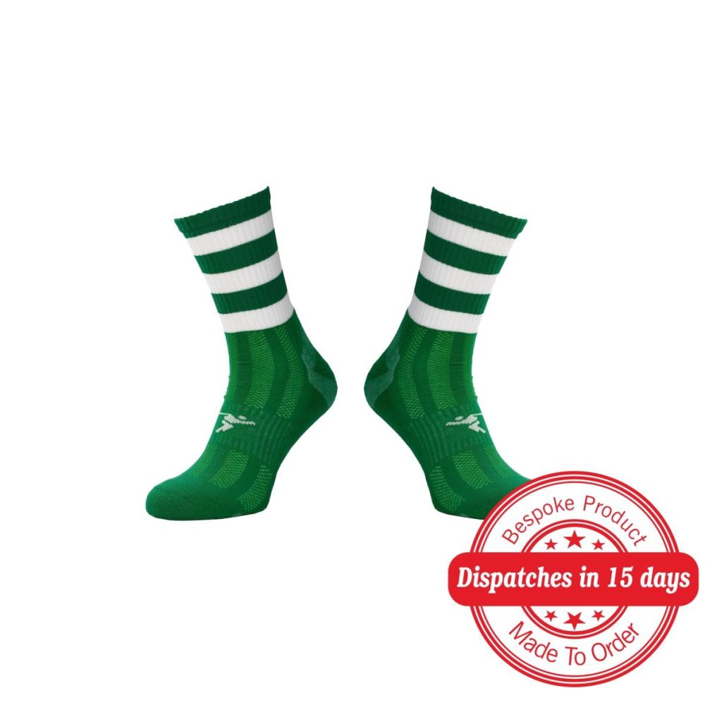 Ballincollig LGFA Emerald & White Midi Socks