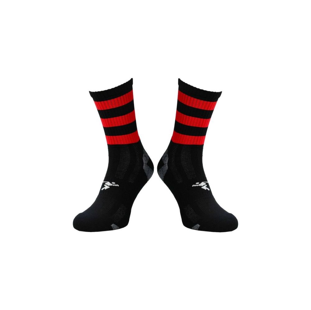 Black / Red Midi Socks