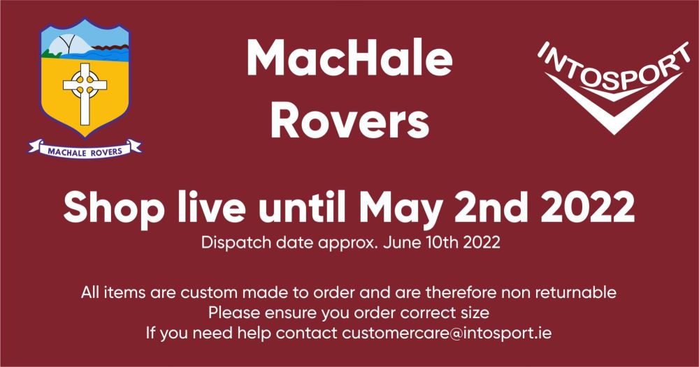 MACHALE ROVERS LGFA - ONLINE SHOP header