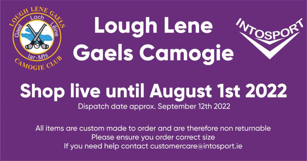 LOUGH LENE GAELS CAMOGIE - ONLINE SHOP header