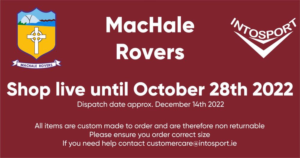 MACHALE ROVERS LGFA - ONLINE SHOP header