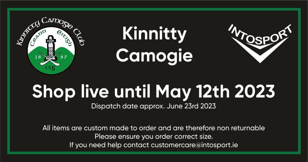 KINNITY CAMOGIE - OFFALY - ONLINE SHOP 2023 HEADER