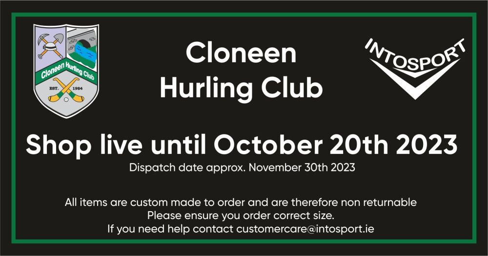 CLONEEN GAA CLUB KILKENNY ONLINE SHOP header