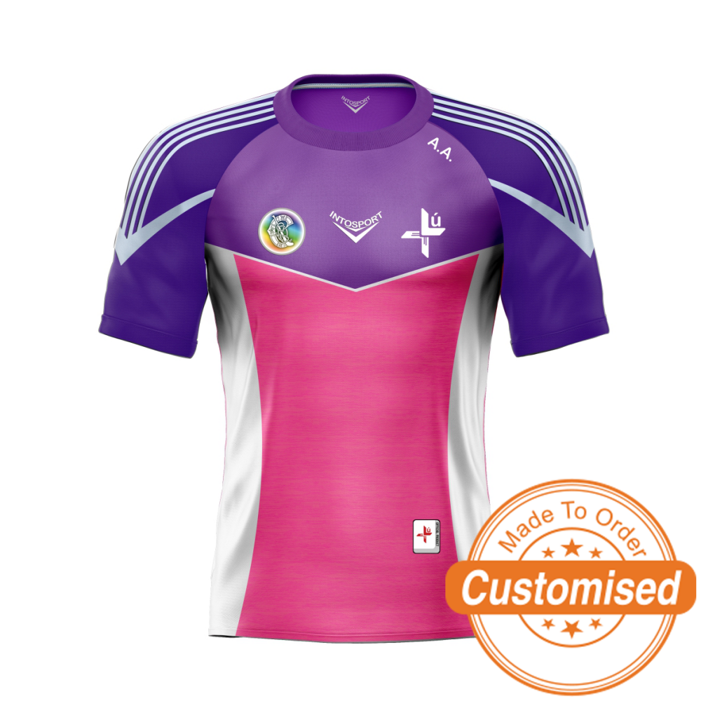 Louth Camogie Tailored Fit Pink Training Jersey