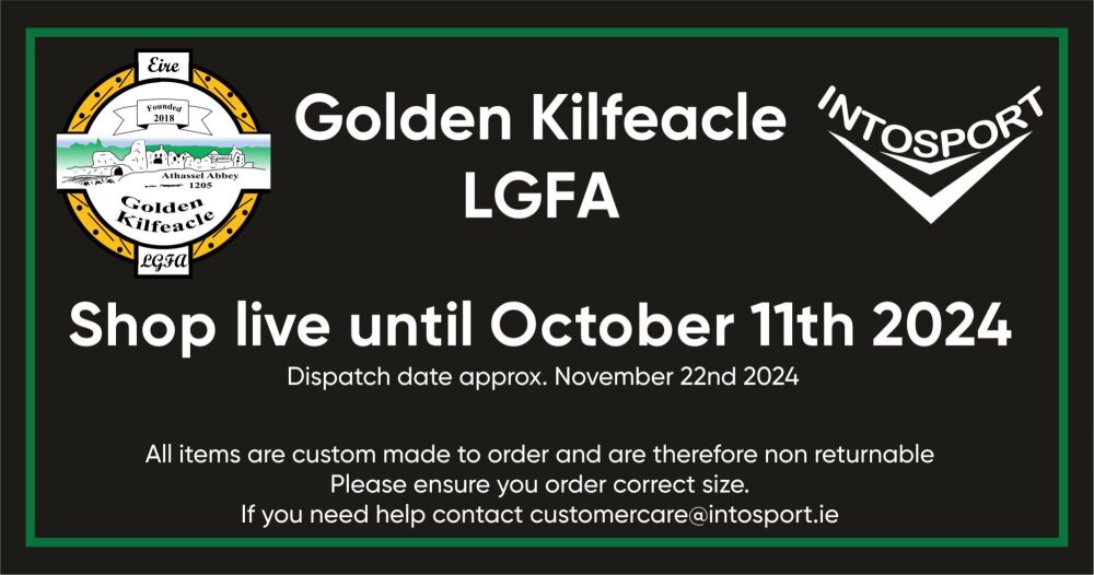 GOLDEN KILFEACLE LGFA - TIPPERARY - ONLINE SHOP BUILD HEADER