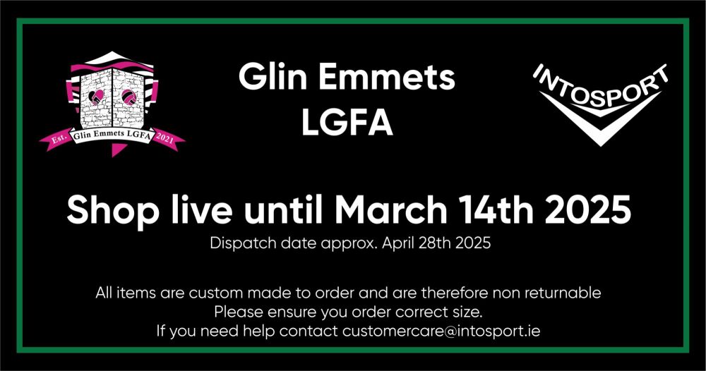 GLIN EMMETS LGFA - ONLINE SHOP LIVE 2025