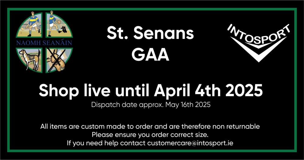 ST. SENANS GAA - KERRY - ONLINE SHOP LIVE 2025