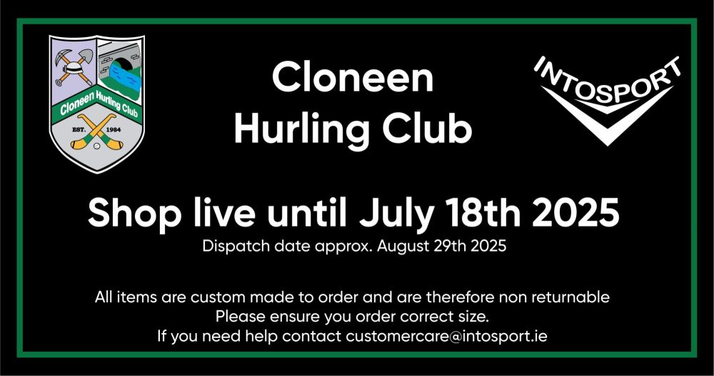CLONEEN GAA - KILKENNY RANGE ONLINE SHOP HEADER 2025