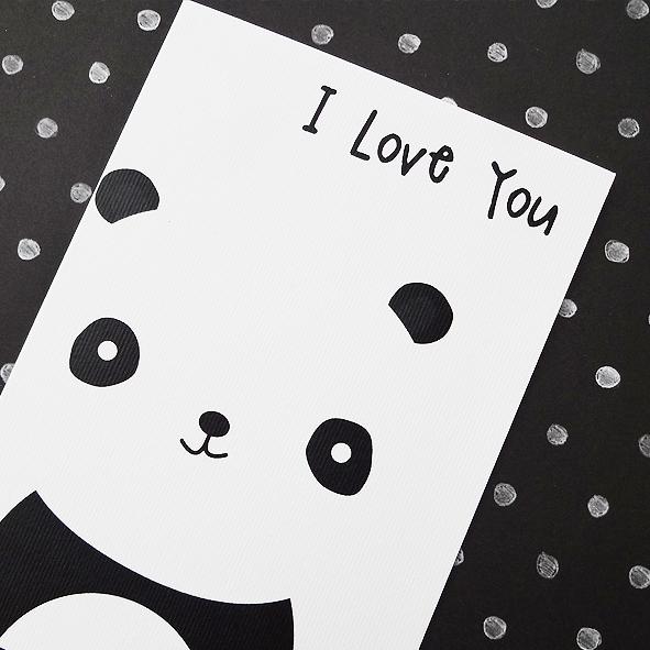 Cute Panda Love You Card