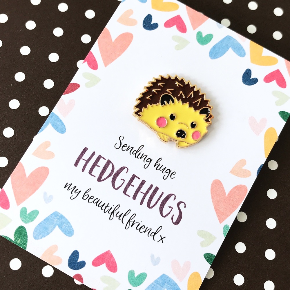 Hedgehog Hugs Pin