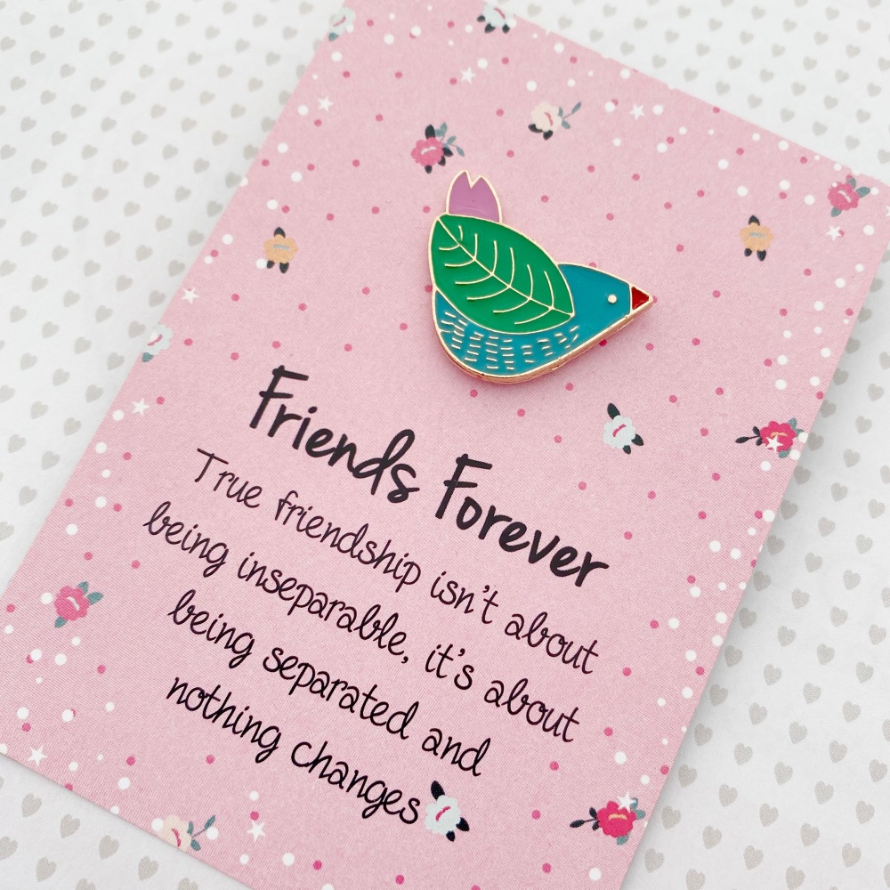 Friends Forever Bird Pin