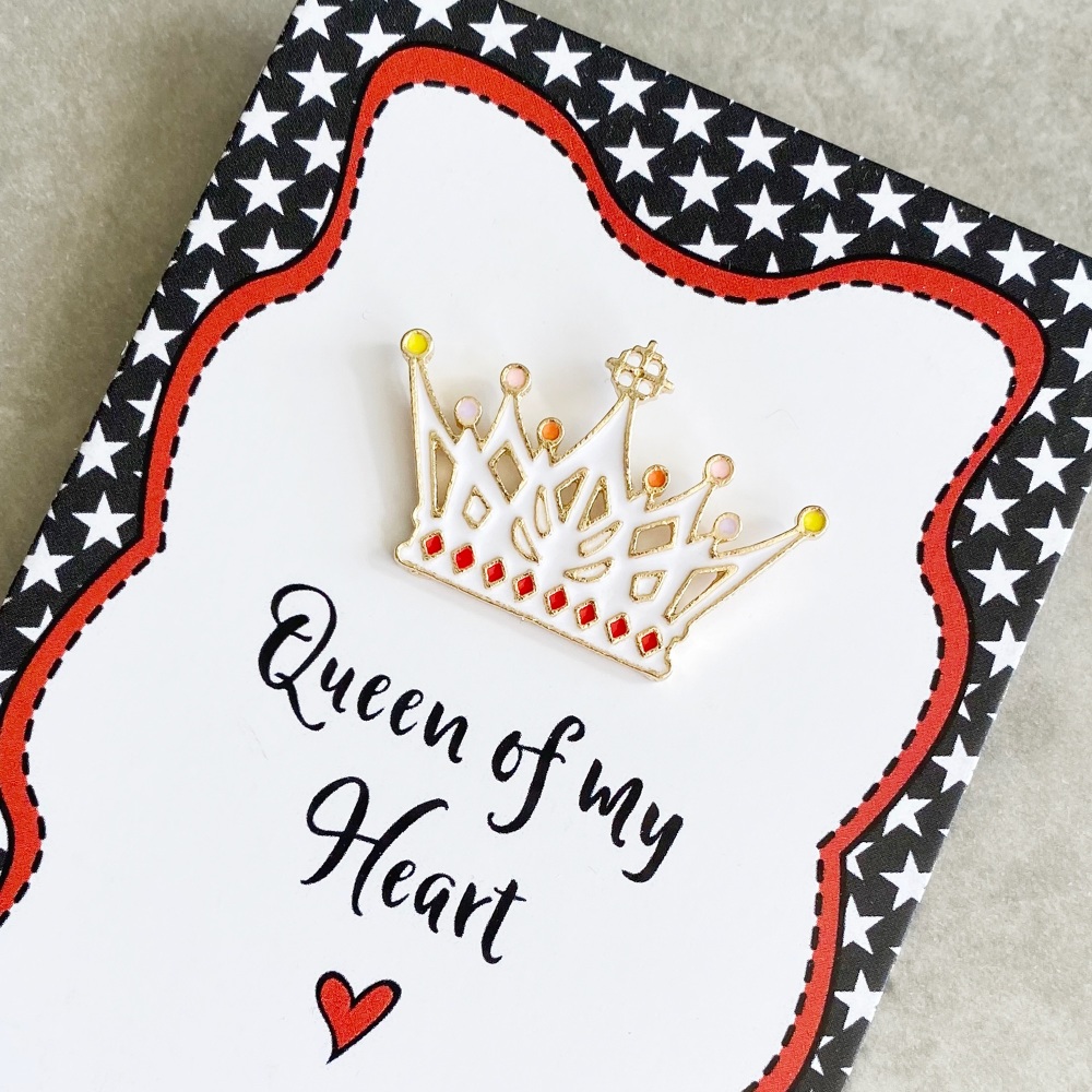 Valentines Queen Of My Heart Pin