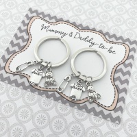 Duo Mummy & Daddy-To-Be Keyrings