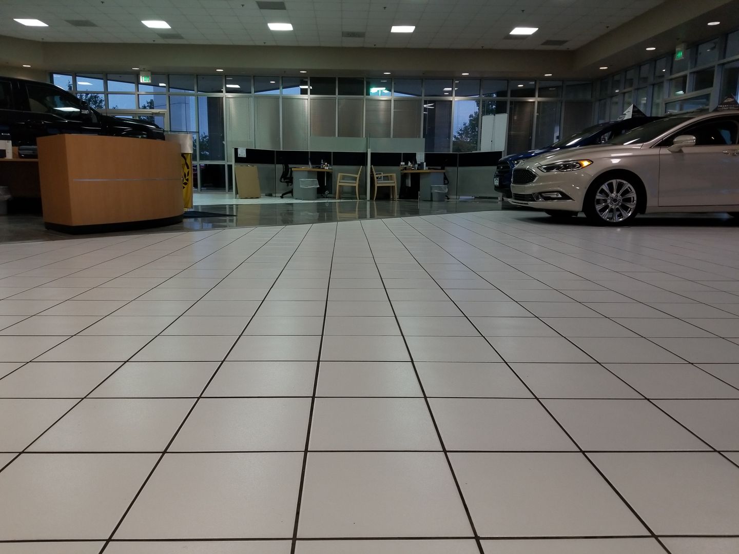 Clean Car Showroom Floor