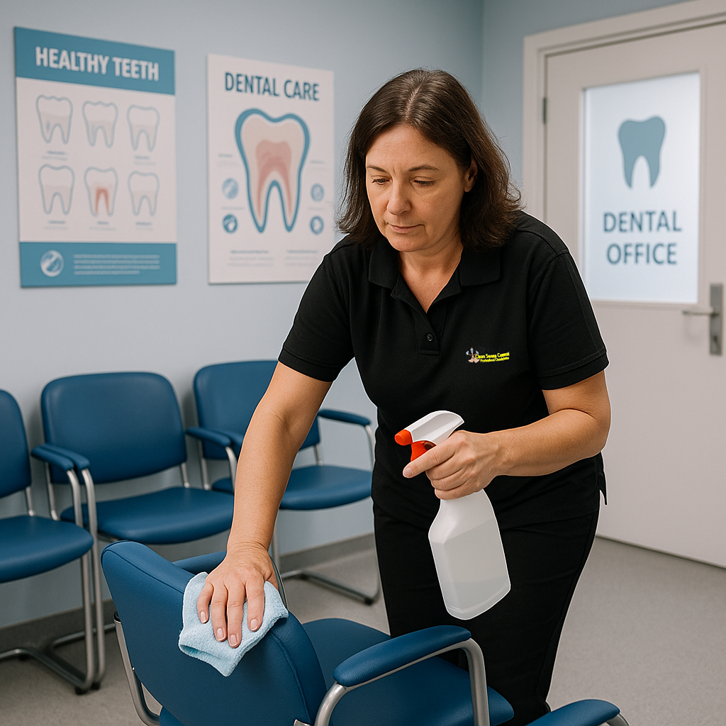 cleaning dental waiting  room