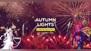 Autumn Lights Lincolnshire firework festival with performers and illuminated displays, event cleaning provided by Clean Sweep Commercial